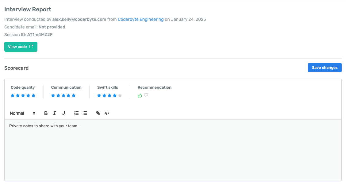 Coding Interview Scorecard Interview candidate scorecards