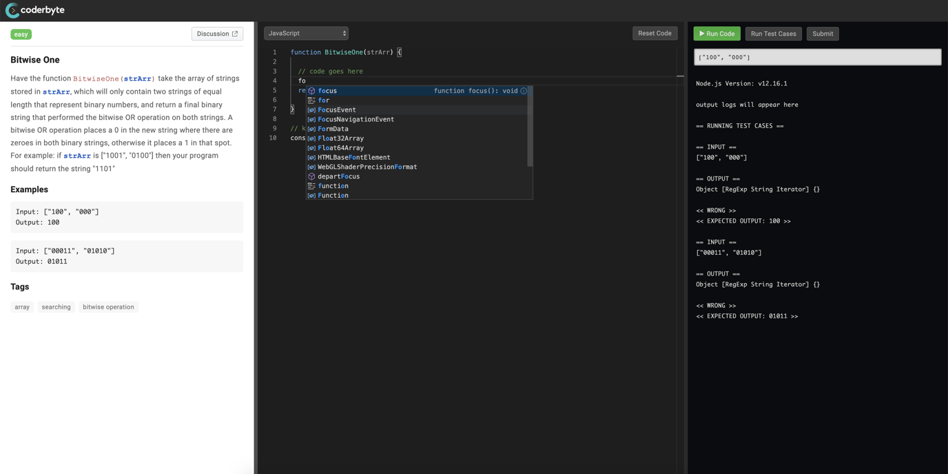 Coderbyte The 1 Coding Assessment Platform