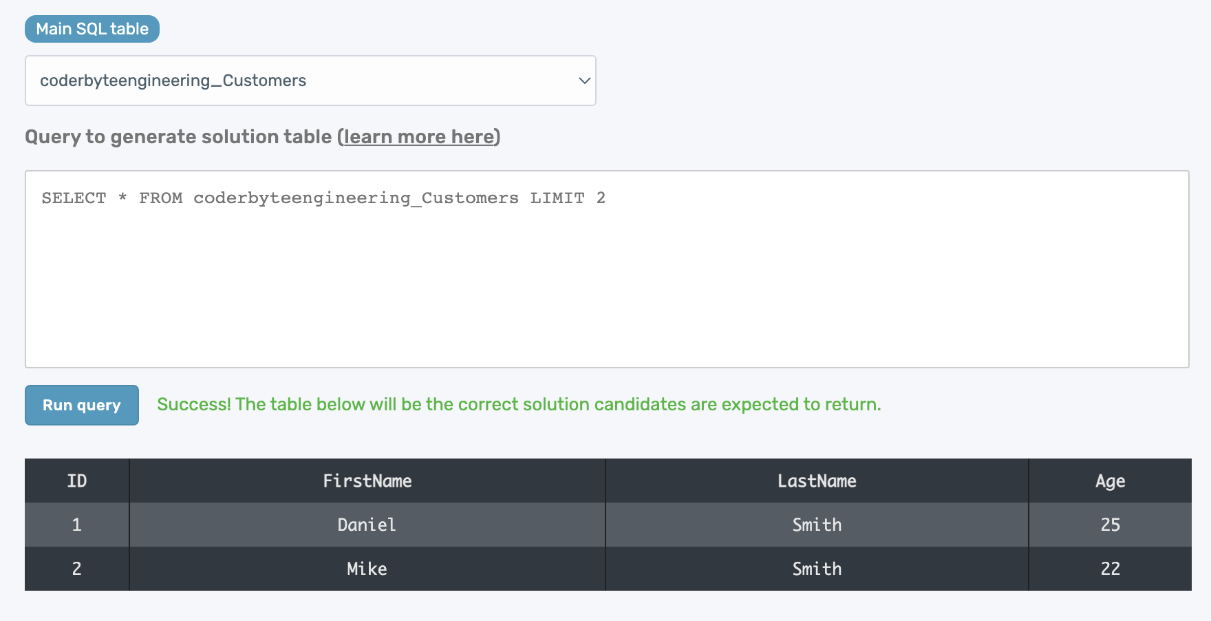 Create custom SQL challenges