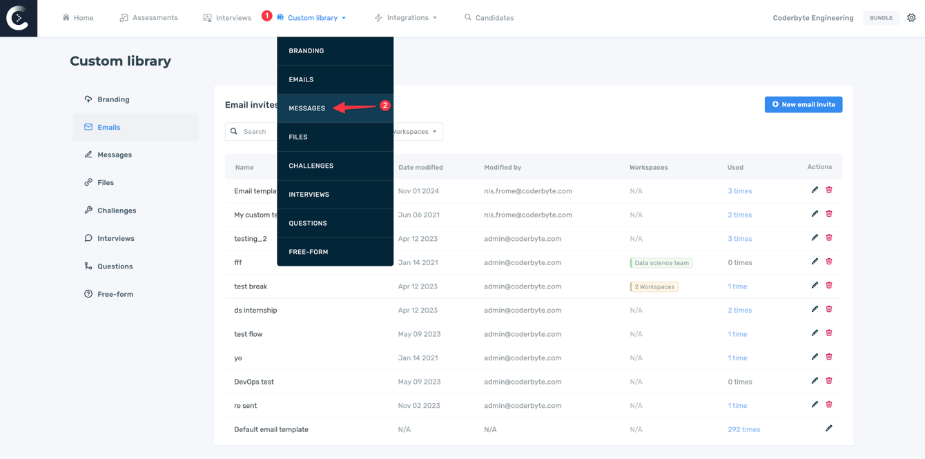 Custom code editor instructions