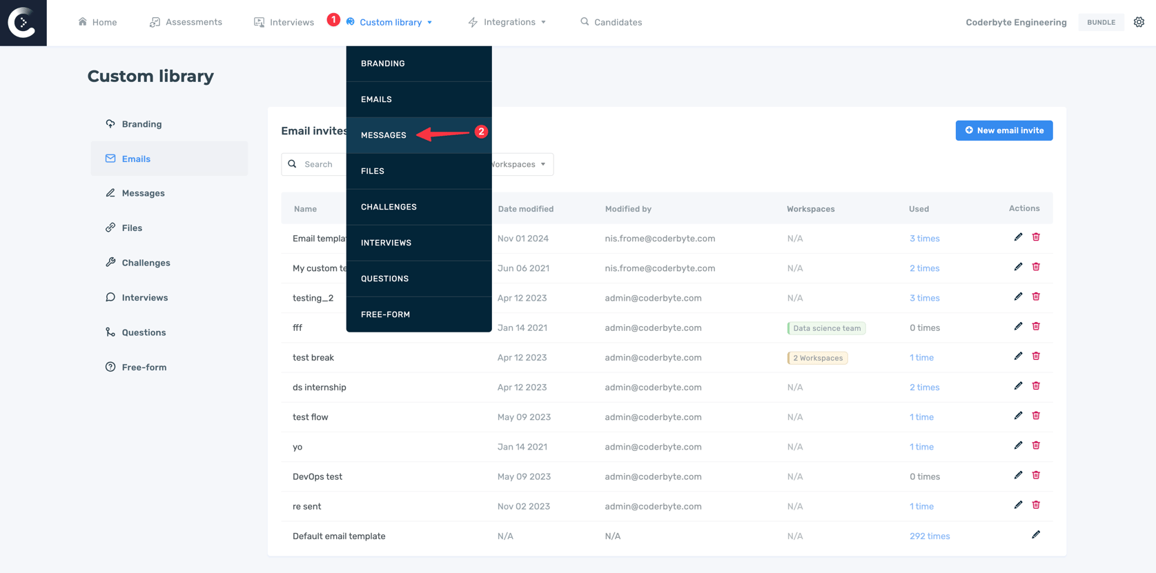 Custom code editor instructions